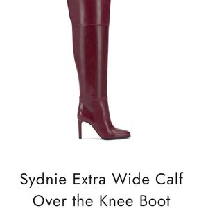 Vince Camuto Burgundy Over the Knee Boots.